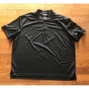 Duluth Trading Mens 2XL Black Performance Relaxed Fit Henley Polyester Shirt